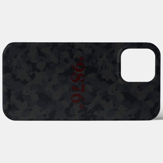 HAMbyWG Xtreme-telefoontas - Black Camouflage Case-Mate iPhone Case (Achterkant (horizontaal))