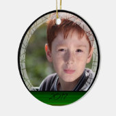 HAMbyWhiteGlove - Bicycle Rider - groen Keramisch Ornament (Links)