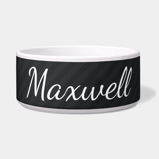 HAMbyWhiteGlove - Dog food Bowl - Black/Black Voerbakje (Voorkant)