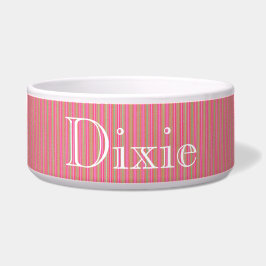 HAMbyWhiteGlove - Dog food Bowl - Fine Pansy Pink Voerbakje