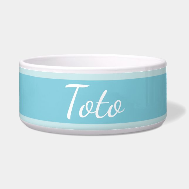 HAMbyWhiteGlove - Dog Food Bowl - Light Blue Voerbakje (Voorkant)