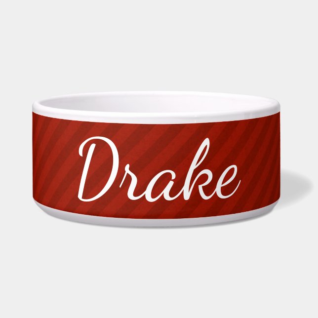 HAMbyWhiteGlove - Dog food Bowl - Red/Red Voerbakje (Voorkant)