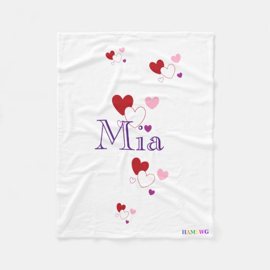 HAMbyWhiteGlove - Fleece Blanket - Harten Deken (Voorkant)