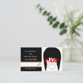 HAMbyWhiteGlove - Hair Stylist Visitekaartje (Staand voorkant)