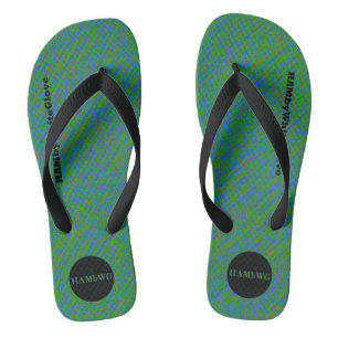 HAMbyWhiteGlove - Heren Flip-Flops - Green Mix Teenslippers