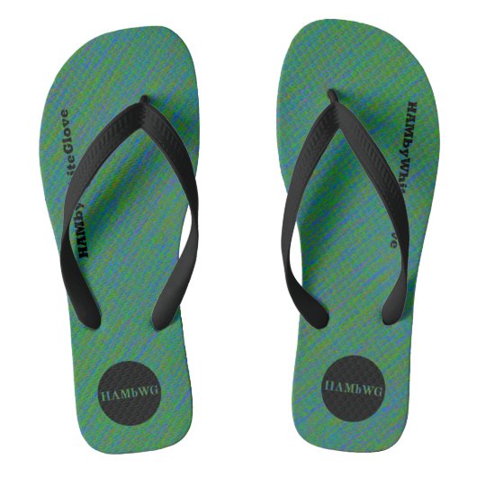 HAMbyWhiteGlove - Heren Flip-Flops - Green Mix Teenslippers (Voetbed)
