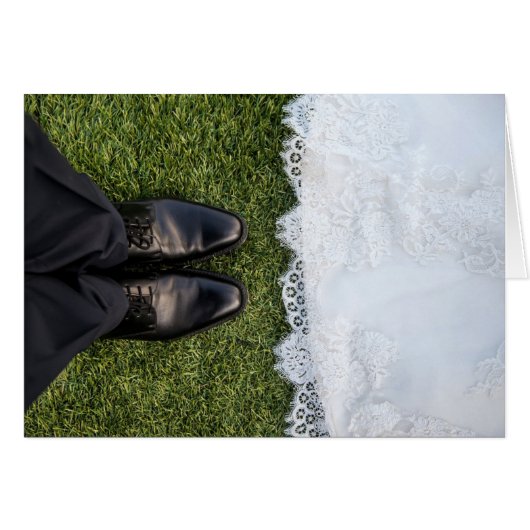 HAMbyWhiteGlove - Kaart - Bride & Groom Feet (Voorkant Horizontaal)