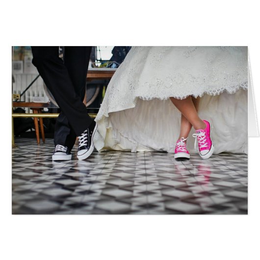 HAMbyWhiteGlove - Kaart - Bride & Groom in Sneaker (Voorkant Horizontaal)