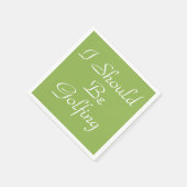 HAMbyWhiteGlove - Paper Napkin - Golfing Servet (Hoek)