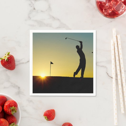 HAMbyWhiteGlove - Paper Napkin - Golfing Servetten (Insitu)