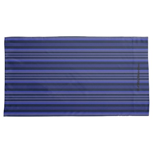 HAMbyWhiteGlove - Pillow Hoesjes - Sapphire Stripe Kussensloop (Voorkant-Rechts)