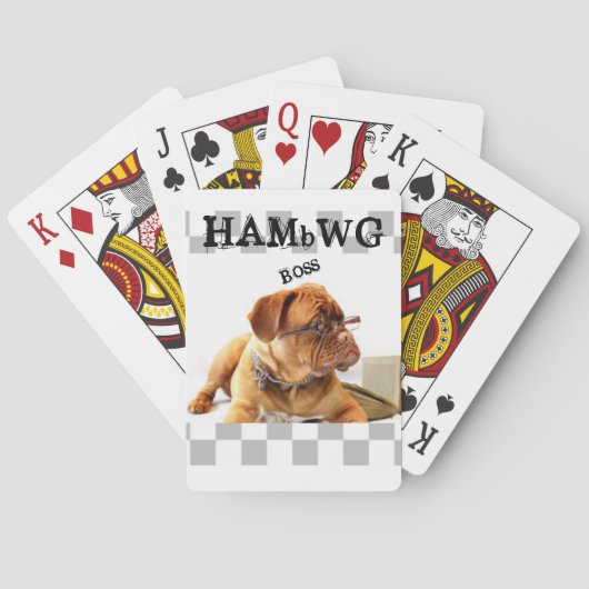 HAMbyWhiteGlove - Spelkaarten - HAMbWG Bulldog Pokerkaarten (Achterkant)