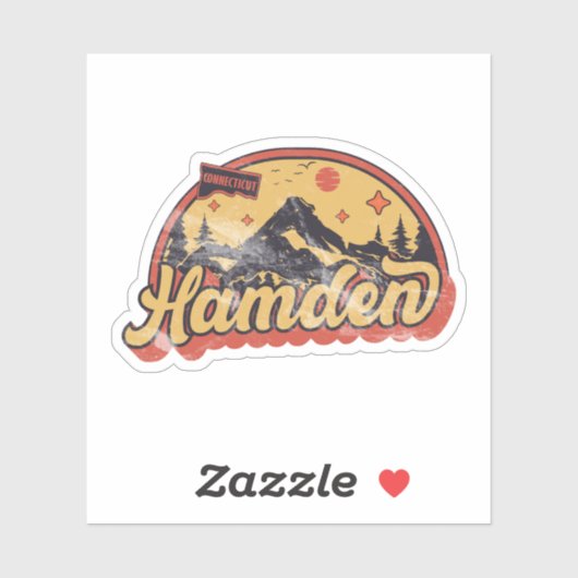 Hamden, Connecticut Sticker (Vel)