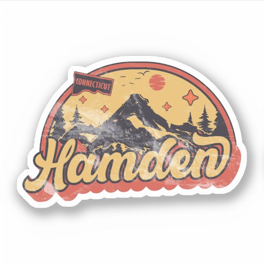 Hamden, Connecticut Sticker (Voorkant)