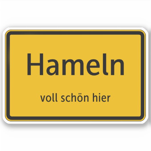 Hameln Aufkleber Sticker Autoaufkleber (Voorkant)