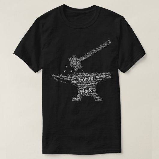 Hamer Anvil Smeden smid Knifemaker Gift T-shirt (Design voorkant)