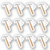 Hamer Constructie Onderhoud Huisverbetering Sticker (Voorkant)