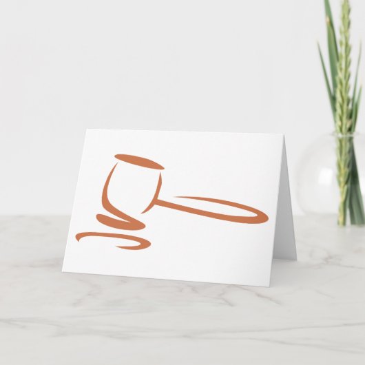 Hamer die een Rechter in de Stijl van de Tekening Kaart (Voorkant)