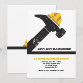 Hamer en Helm Jonggezellenfeest Kaart (Voorkant / Achterkant)