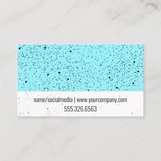 Hamer en moersleutel | Bouw | Gespikkeld Visitekaartje (Achterkant)