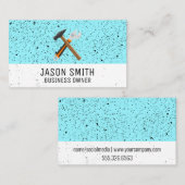 Hamer en moersleutel | Bouw | Gespikkeld Visitekaartje (Voorkant / Achterkant)