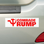 Hamer en sikkel Donald Trump Bumpersticker (Op auto)