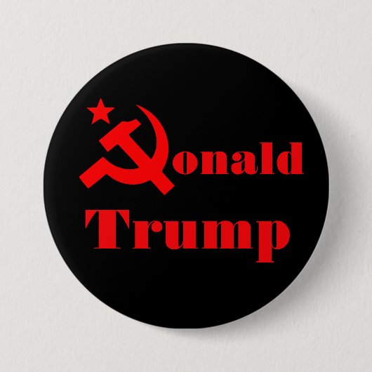 Hamer en sikkel Donald Trump Ronde Button 7,6 Cm (Voorkant)