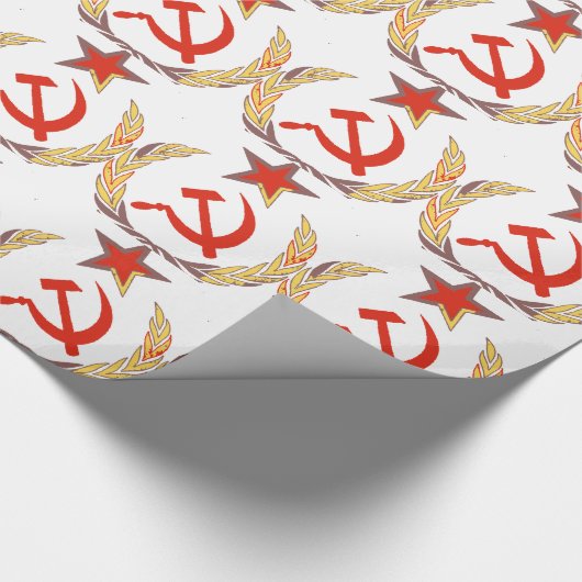 hamer en sikkel en ster cadeaupapier (Hoek)