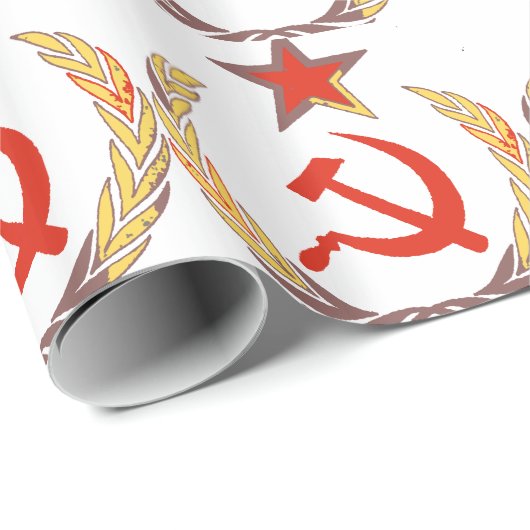 hamer en sikkel en ster cadeaupapier (Rol Hoek)