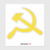 Hamer en sikkel (geel) sticker (Vel)