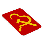 Hamer en Sikkel, Hart, Liefde, Communisme Magneet (Rechterzijde)