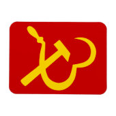 Hamer en Sikkel, Hart, Liefde, Communisme Magneet (Horizontaal)