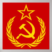 Hamer en Sikkel, USSR, CCCP, Communisme Poster (Voorkant)