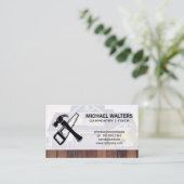 Hamer en zaag | Huis en Hout Visitekaartje (Staand voorkant)