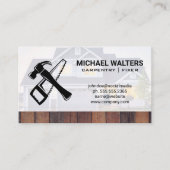 Hamer en zaag | Huis en Hout Visitekaartje (Voorkant)