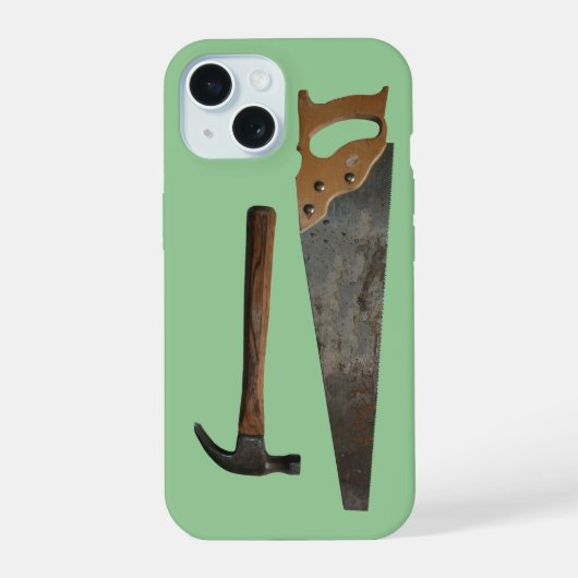 Hamer en Zaag iPhone 15 Case (Achterkant)