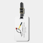 Hamer en zap-strap bagagelabel (Voorkant verticaal)