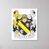 Hamer Family Crest Canvas Afdruk (Voorkant)