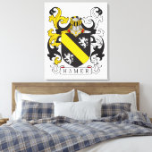 Hamer Family Crest Canvas Afdruk (Insitu (Slaapkamer))
