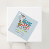 Hamer garde whisker bruidspaar bruiloft bedankjes labels (In situ)