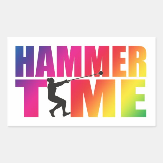 Hamer Gooi Track en Field Stickers (Voorkant)