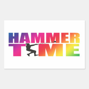 Hamer Gooi Track en Field Stickers