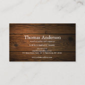 Hamer Houten Carpenter Bouw Visitekaartje (Achterkant)