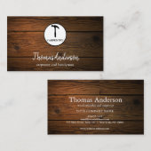 Hamer Houten Carpenter Bouw Visitekaartje (Voorkant / Achterkant)