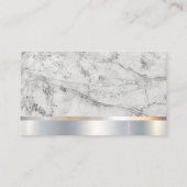 Hamer Huis Logo | Marmer Metaal Visitekaartje (Achterkant)