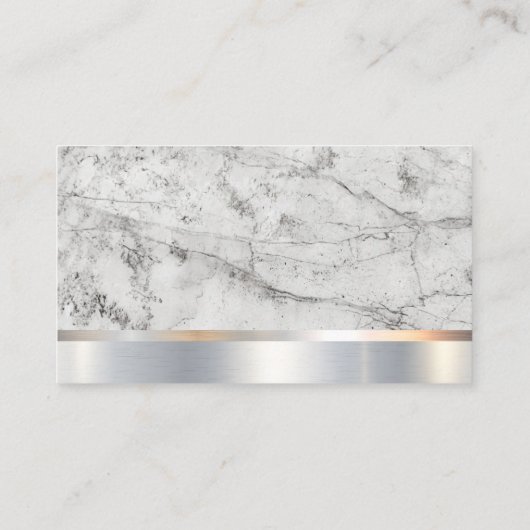 Hamer Huis Logo | Marmer Metaal Visitekaartje (Achterkant)