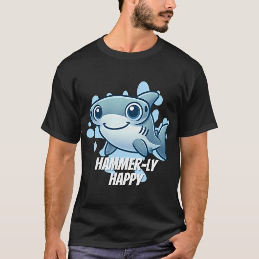 Hamer-ly blijte hamerhaai t-shirt (Voorkant)