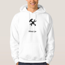 Hamer Moersleutel Man Omhoog zwart Hoodie
