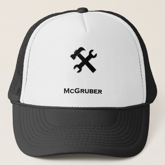 Hamer moersleutel McGruber zwart Trucker Pet (Voorkant)