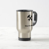 Hamer moersleutel Old School zwart Reisbeker (Voorkant rechts)